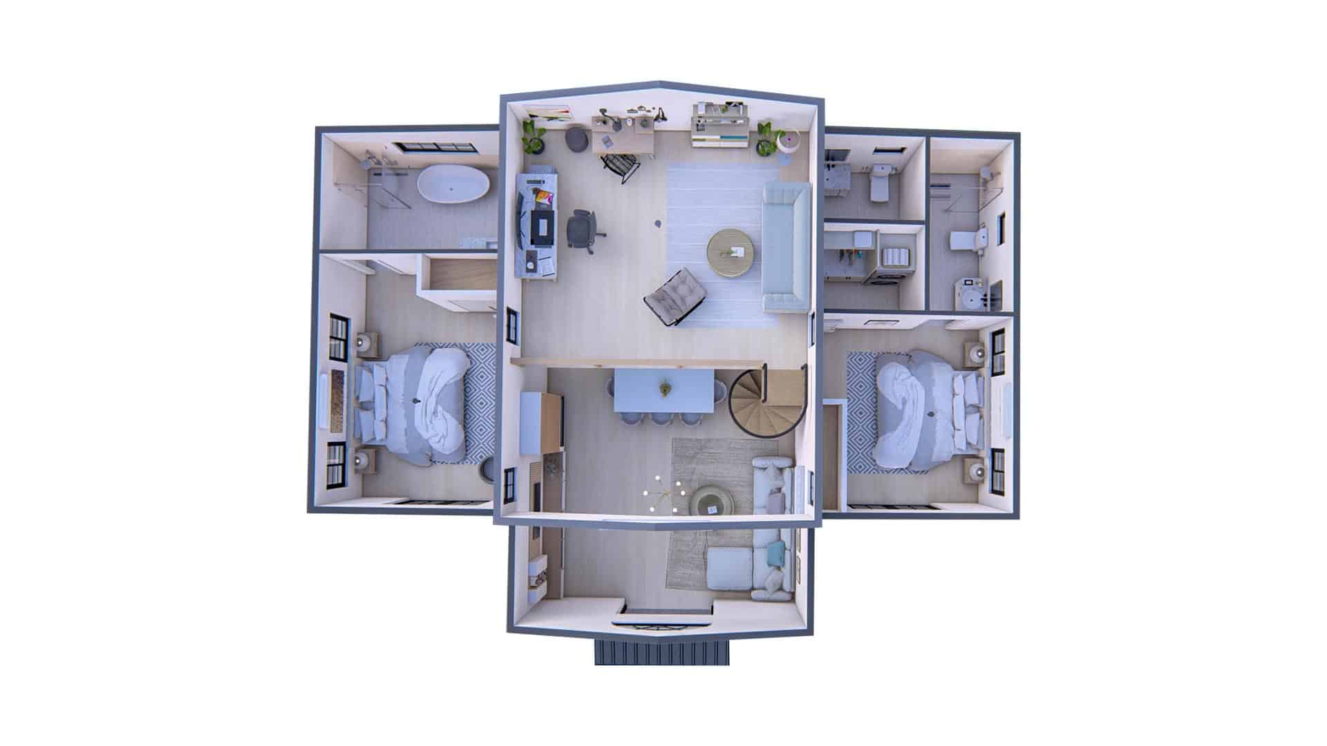 woodland bungalow First Level Floor Plan 03