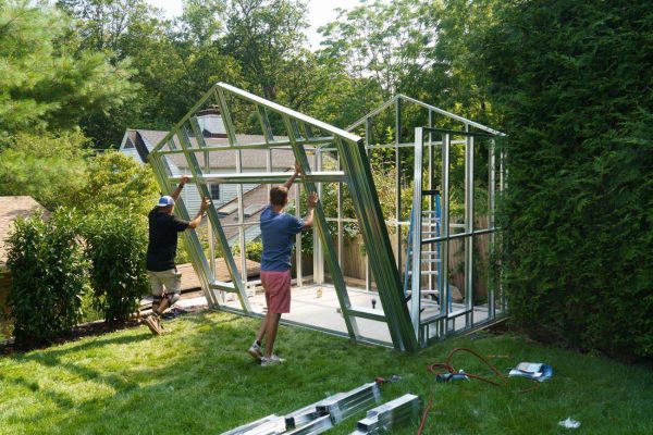 Plus 1 frame putting front frame up